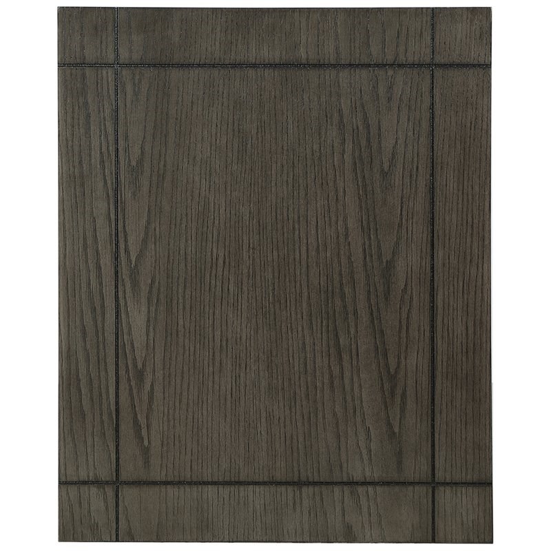 Linon Parnell Storage Side Table/Cabinet with Pull Out Shelf in Gray Wood