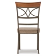 Linon Hamilton Metal Dining Side Chairs in Bronze (Set of 2)
