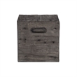 Linon Warner Resin Crate Accent Table in Gray