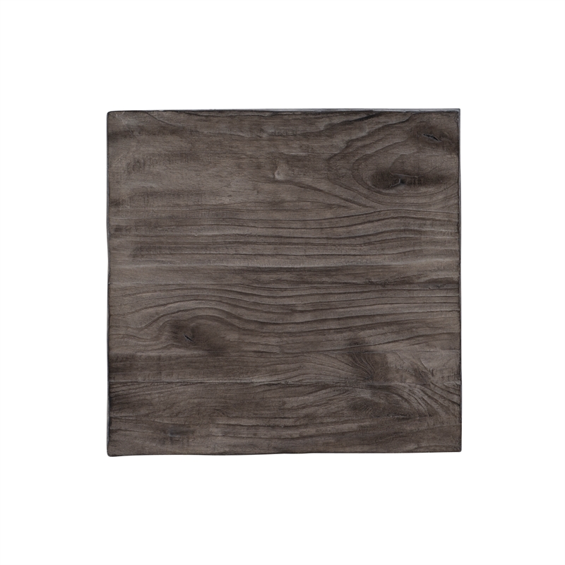 Linon Warner Resin Crate Accent Table in Gray