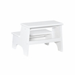 Linon Tyler Wood Bed Step Stool in White