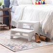 Linon Tyler Wood Bed Step Stool in White