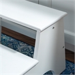 Linon Tyler Wood Bed Step Stool in White