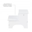 Linon Tyler Wood Bed Step Stool in White