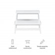 Linon Tyler Wood Bed Step Stool in White