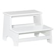 Linon Tyler Wood Bed Step Stool in White