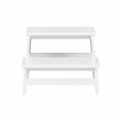 Linon Tyler Wood Bed Step Stool in White