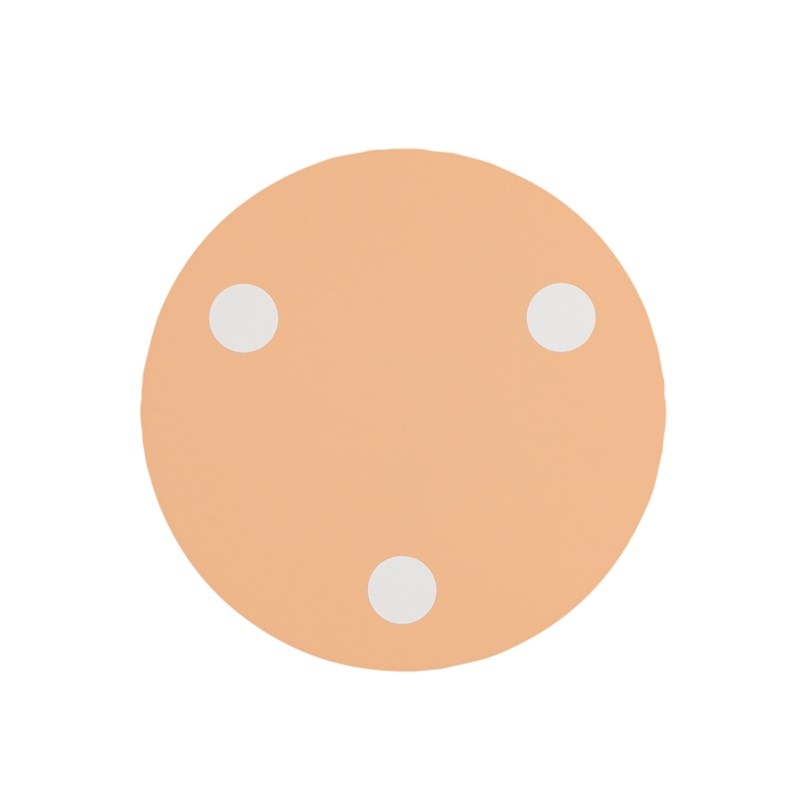 Linon Sherbert Side Table with Storage in Orange and White Wood