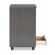 Linon Callie Six Drawer Rolling Storage Cart in Gray Wood