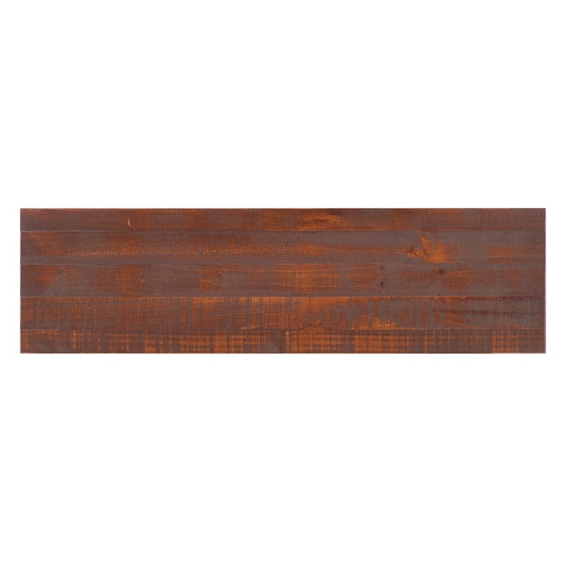 Linon Jackie Solid Wood Rustic Dining Nook Set with Storage in Black and Walnut
