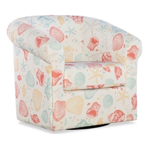 powell rhea fabric upholstered swivel club arm chair