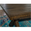 Linon Turino Sturdy Wood X Base Trestle Dining Table in Rustic Umber Finish