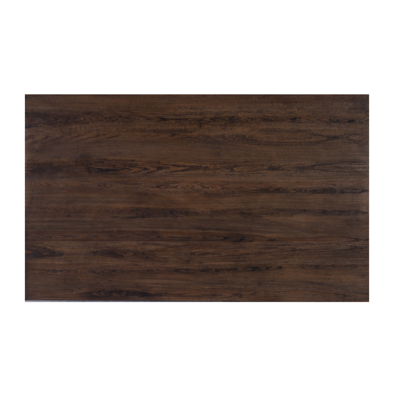 Linon Turino Sturdy Wood X Base Trestle Dining Table in Rustic Umber Finish