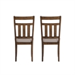 Linon Turino Set of 2 Upholstered Dining Side Chairs in Rustic Umber Wood