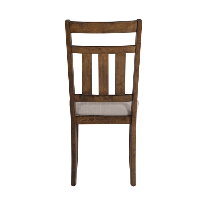 Linon Turino 5 Piece X-Frame Dining Set Padded Seats in Rustic Umber Wood