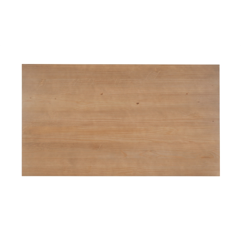 Linon Larson Pine Wood Double Pedestal Dining Table in Rustic Honey Brown