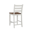 Linon Cain Wood 2 Tone Ladder Back Counter Stools Set of 2 in Light Gray Finish