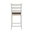 Linon Cain Wood 2 Tone Ladder Back Counter Stools Set of 2 in Light Gray Finish