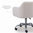 Linon Colton Adjustable Upholstered Office Chair with Wheels in Natural Sherpa