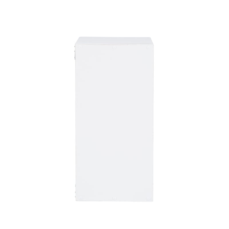 Linon Lane Two Cubby Open Back Storage Cabinet in White Wood