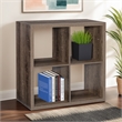 Linon Lane Four Cubby Storage Cabinet with Open Back in Gray Wood