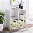 Linon Lane Four Cubby Open Back Storage Cabinet in White Wood