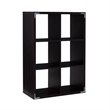 Linon Lane Six Cubby Open Back Storage Cabinet in Espresso Wood