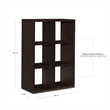 Linon Lane Six Cubby Open Back Storage Cabinet in Espresso Wood