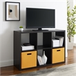 Linon Lane Six Cubby Open Back Storage Cabinet in Espresso Wood