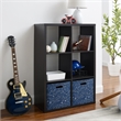 Linon Lane Six Cubby Open Back Storage Cabinet in Espresso Wood