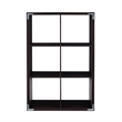 Linon Lane Six Cubby Open Back Storage Cabinet in Espresso Wood