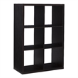 Linon Lane Six Cubby Open Back Storage Cabinet in Espresso Wood