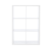 Linon Lane Six Cubby Open Back Storage Cabinet in White Wood
