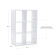 Linon Lane Six Cubby Open Back Storage Cabinet in White Wood