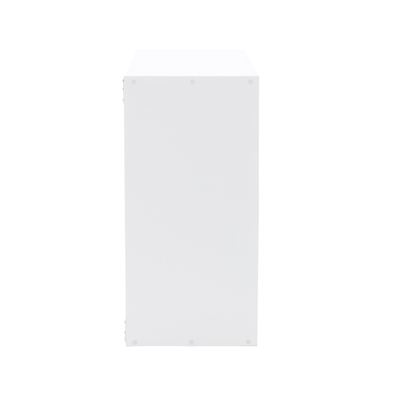 Linon Lane Six Cubby Open Back Storage Cabinet in White Wood