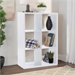 Linon Lane Six Cubby Open Back Storage Cabinet in White Wood
