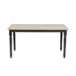 Linon Willow 2 Tone Dining Table in Smokey White and Dark Gray Stained Wood
