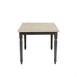 Linon Willow 2 Tone Dining Table in Smokey White and Dark Gray Stained Wood
