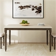 Linon Willow 2 Tone Dining Table in Smokey White and Dark Gray Stained Wood