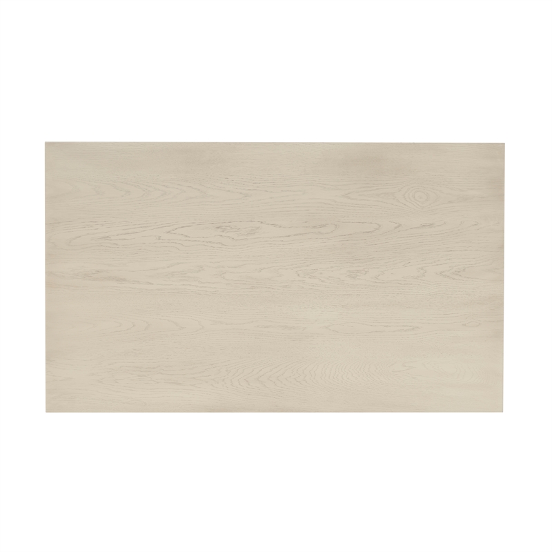 Linon Willow 2 Tone Dining Table in Smokey White and Dark Gray Stained Wood