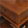 Linon Mavis Wood Side Table with Drawer and Shelf in Hazelnut Brown