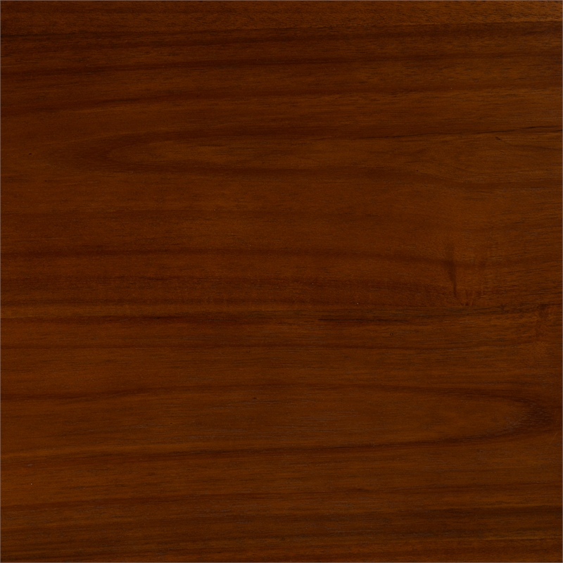 Linon Mavis Wood Side Table with Drawer and Shelf in Hazelnut Brown