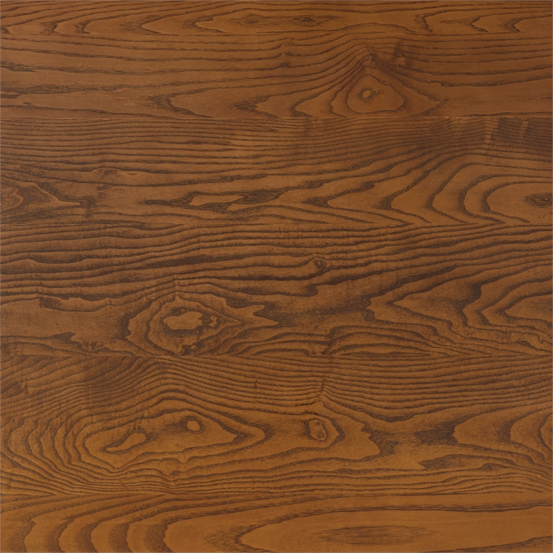 Linon Willow Dining Table in Vanilla White and Honey Brown Stained Wood