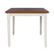 Linon Willow Wood Five Piece Upholstered Dining Set in Vanilla White/Honey Brown