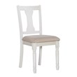 Linon Willow Wood Five Piece Upholstered Dining Set in Vanilla White/Honey Brown