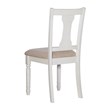 Linon Willow Wood Five Piece Upholstered Dining Set in Vanilla White/Honey Brown