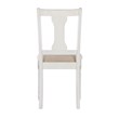 Linon Willow Wood Five Piece Upholstered Dining Set in Vanilla White/Honey Brown