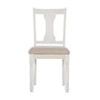 Linon Willow Wood 6 Piece Dining Set with Bench in Vanilla White/Honey