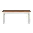 Linon Willow Wood 6 Piece Dining Set with Bench in Vanilla White/Honey