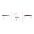 Linon Willow Wood 6 Piece Dining Set with Bench in Vanilla White/Honey